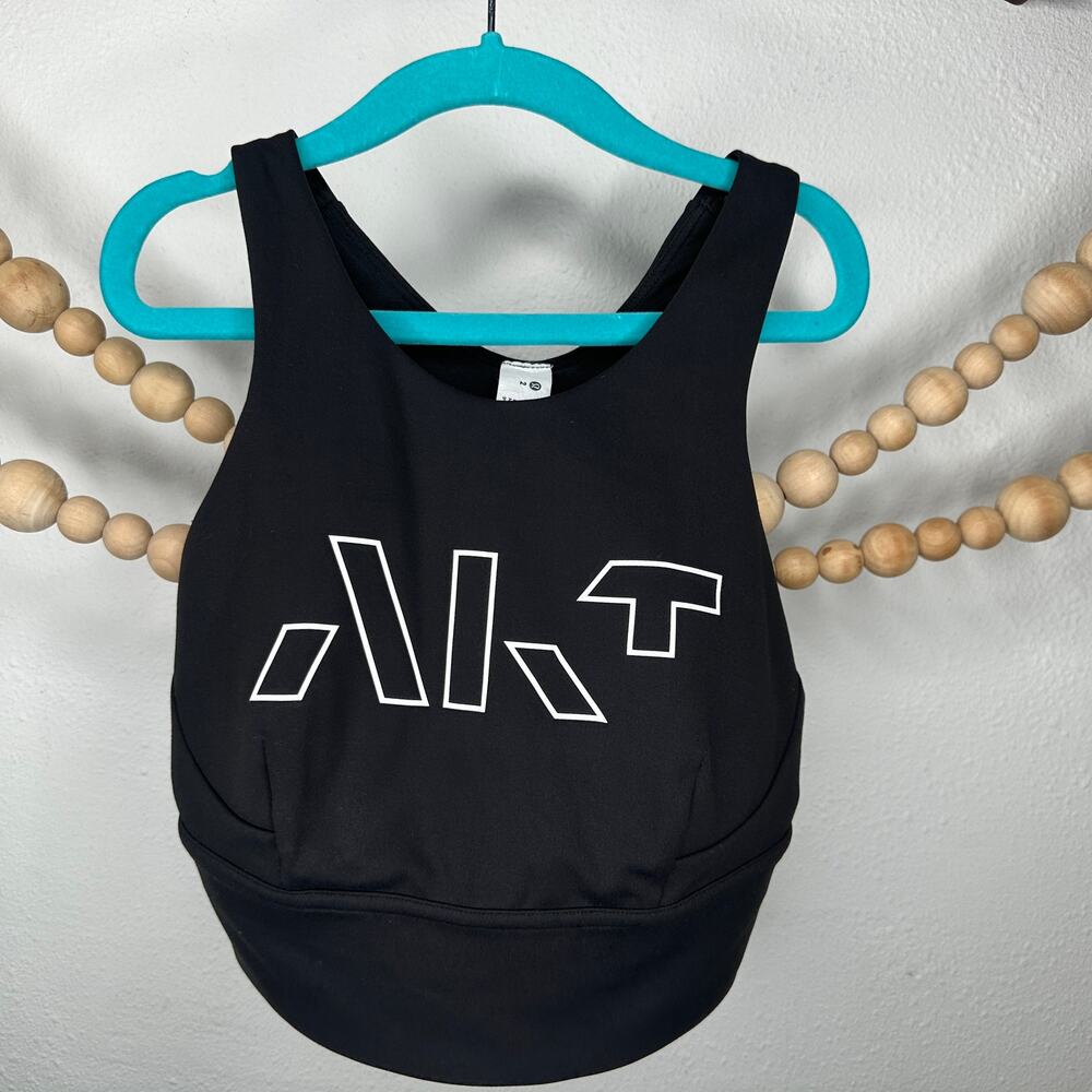 Lululemon AKT Logo Black Longline Sports Bra